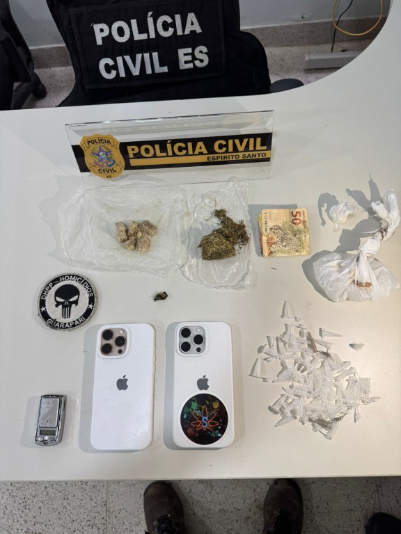 Polícia Civil realiza operação conjunta com a PMES contra tráfico de drogas em Guarapari